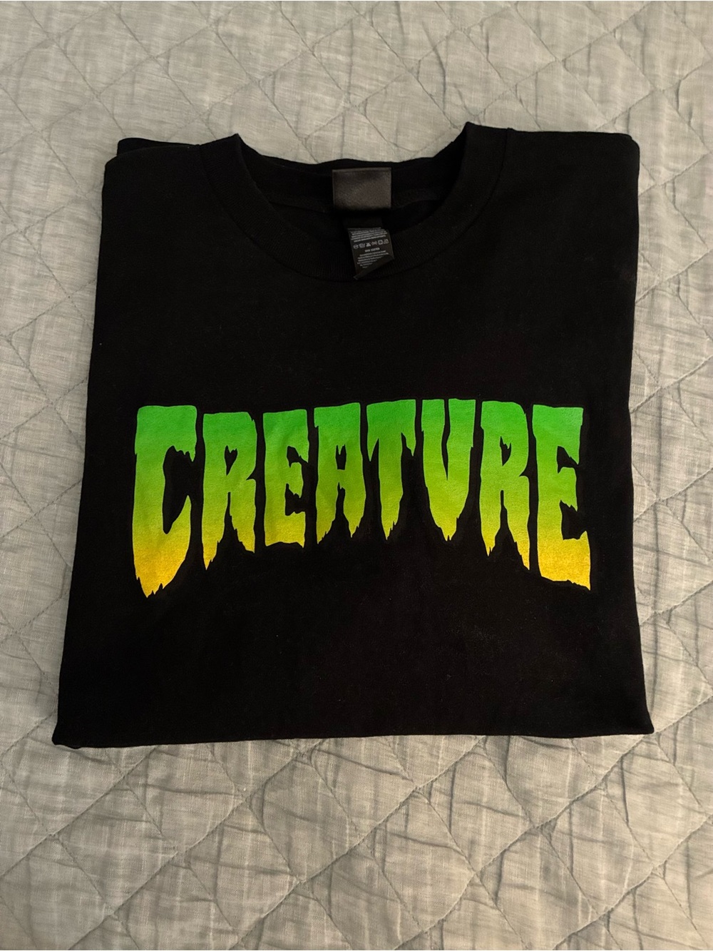 Black Creature skateboard Tshirt men’s Large